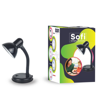 Lampka biurkowa E27 SOFI czarna FN004