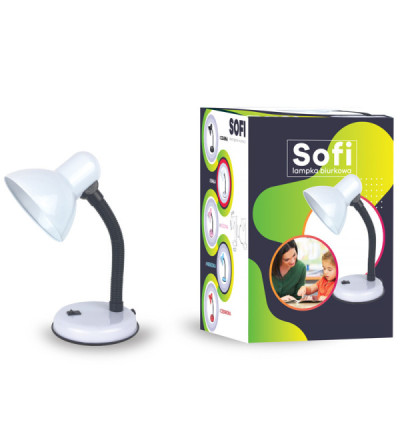 Lampka biurkowa E27 SOFI biała FN005