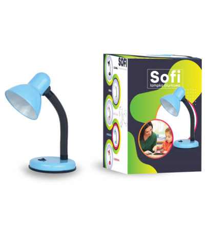 Lampka biurkowa E27 SOFI niebieska FN007