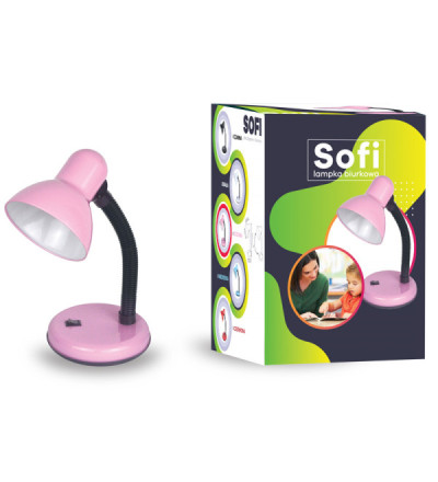 Lampka biurkowa E27 SOFI różowa FN014