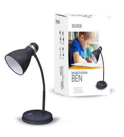 Lampka biurkowa E27 BEN Nilsen czarna FN022
