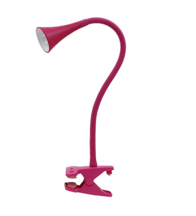 Lampka biurkowa LED Happy Nilsen z klipsem różowa PX030E