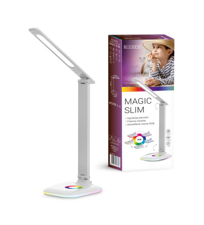 Lampka biurkowa LED MAGIC SLIM RGB Nilsen biała US011E