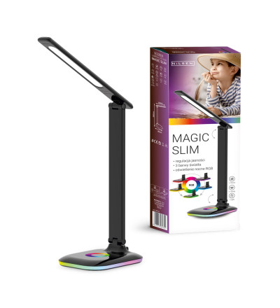 Lampka biurkowa LED MAGIC SLIM RGB Nilsen biała US015E
